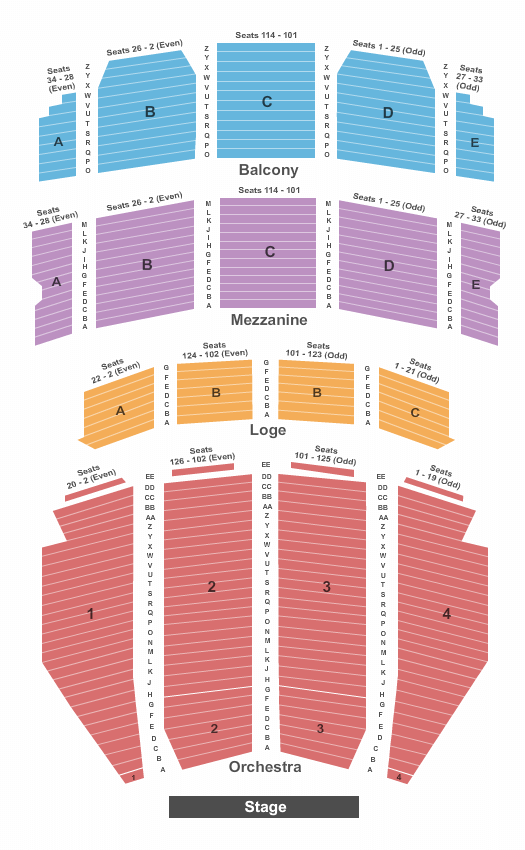 Ohio Theatre Funny Girl Seating Chart